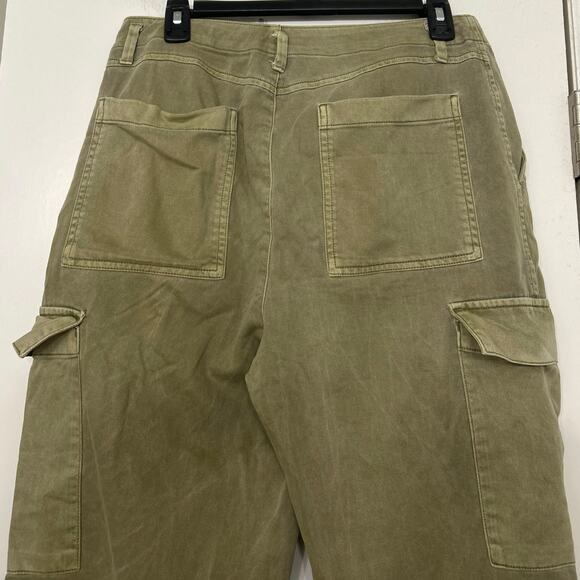 Gap Mid Rise Loose Kathi Cargo Pants Olive Green Women 6 Utility Grunge Urban - Picture 10 of 13
